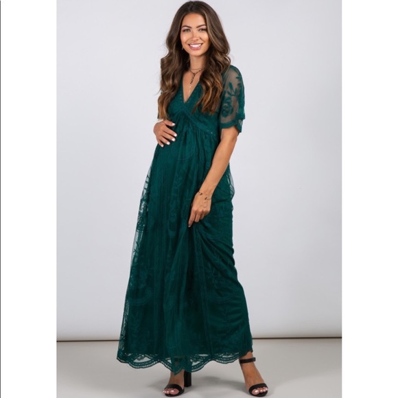 ✨2X HP✨Emerald Green Maternity Dress - Picture 2 of 10